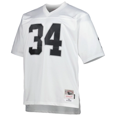 Men's Raiders Bo Jackson Mitchell & Ness White Big & Tall 1988 Retired Player Replica Jersey 01