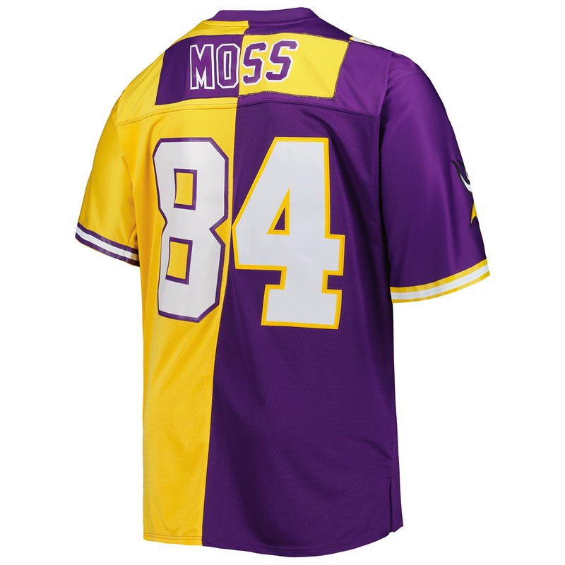 Randy Moss Mitchell & Ness PurpleGold Big & Tall Split Legacy Retired Player Replica Jersey