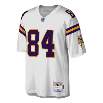 Men's Minnesota Vikings Randy Moss Mitchell & Ness White Legacy Replica Jersey 01