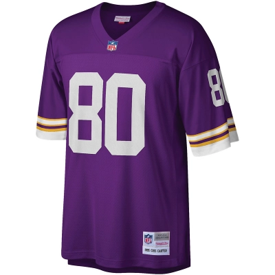 Men's Minnesota Vikings Cris Carter Mitchell & Ness Purple Legacy Replica Jersey 01
