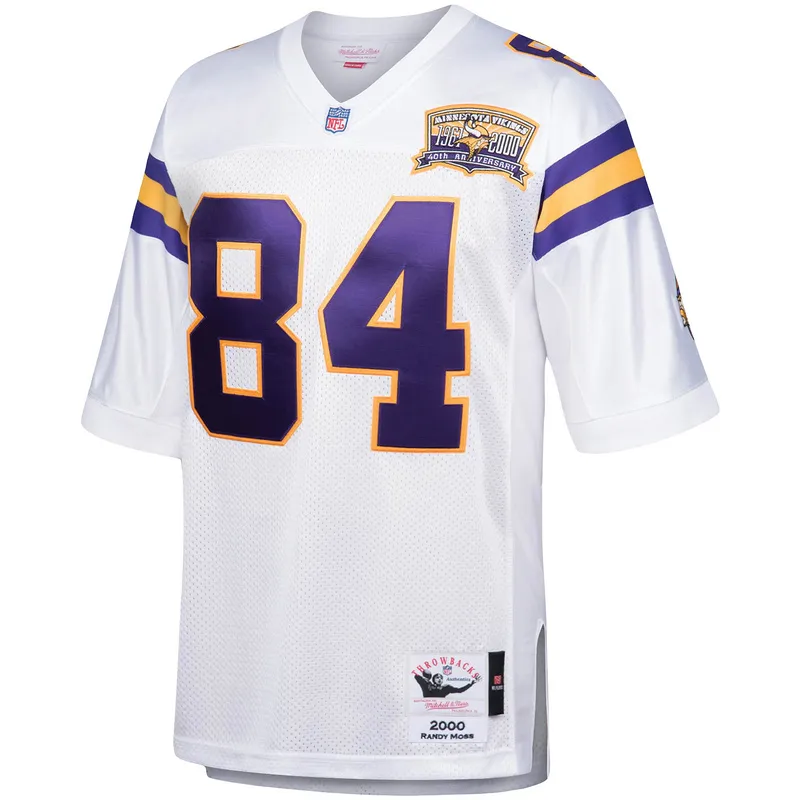 Men's 2000 Randy Moss Mitchell & Ness White Authentic Throwback Retired Player Jersey