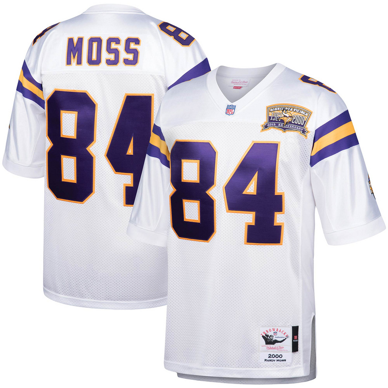 Men's 2000 Randy Moss Mitchell & Ness White Authentic Throwback Retired Player Jersey