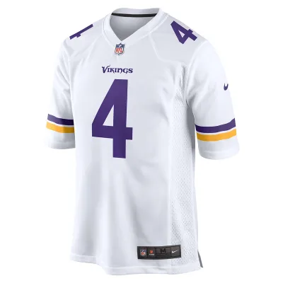 Men's Minnesota Vikings Dalvin Cook Nike White Game Jersey 01