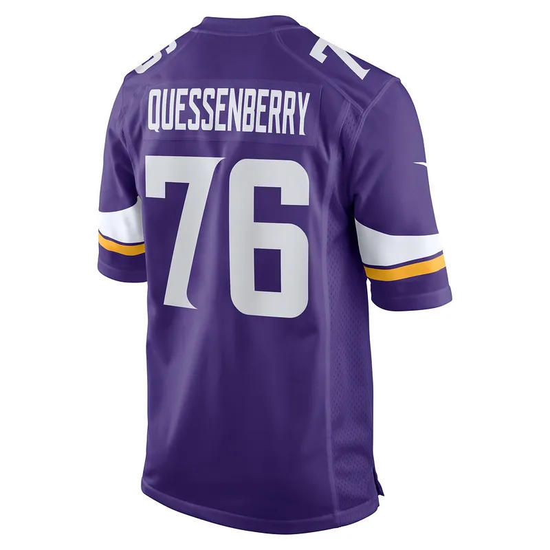 Men's Minnesota Vikings David Quessenberry Nike Purple Team Game Jersey