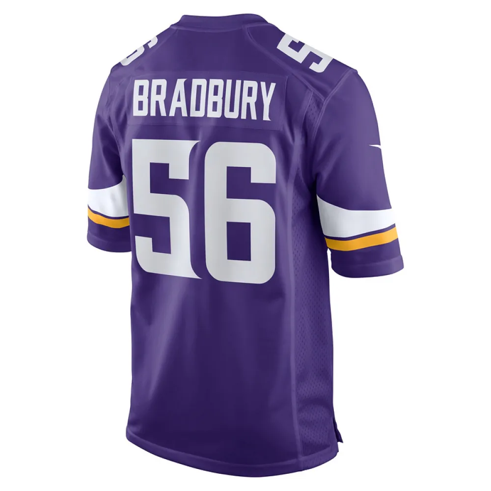 Men's Minnesota Vikings Garrett Bradbury Nike Purple Game Jersey