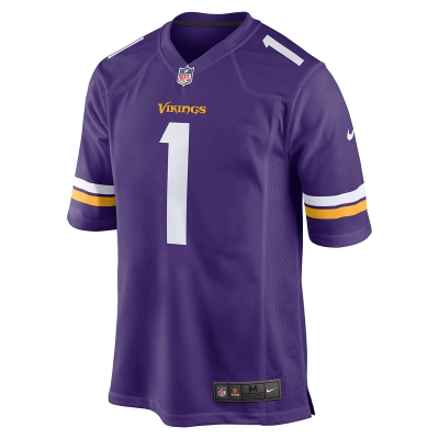 Men's Minnesota Vikings Greg Joseph Nike Purple Game Jersey 01