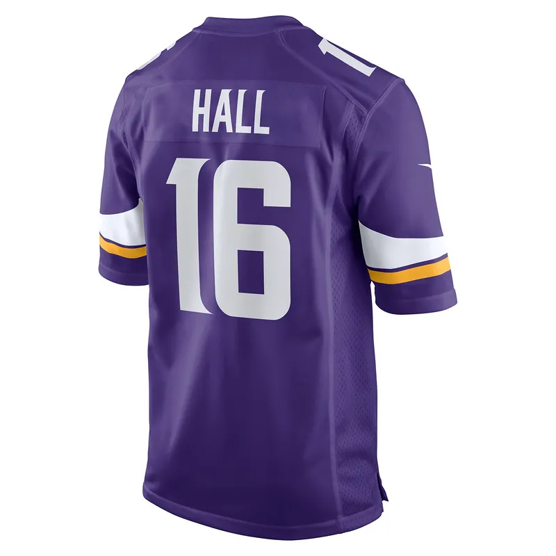Men's Minnesota Vikings Jaren Hall Nike Purple Game Jersey