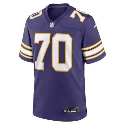 Men's Minnesota Vikings Jim Marshall Nike Purple Classic Retired Player Jersey 01