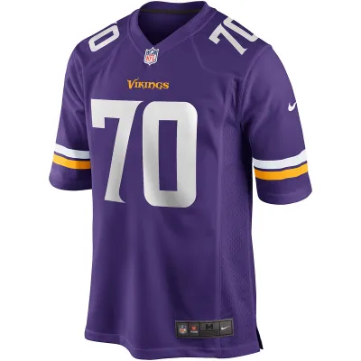 Men's Minnesota Vikings Jim Marshall Nike Purple Game Retired Player Jersey 01