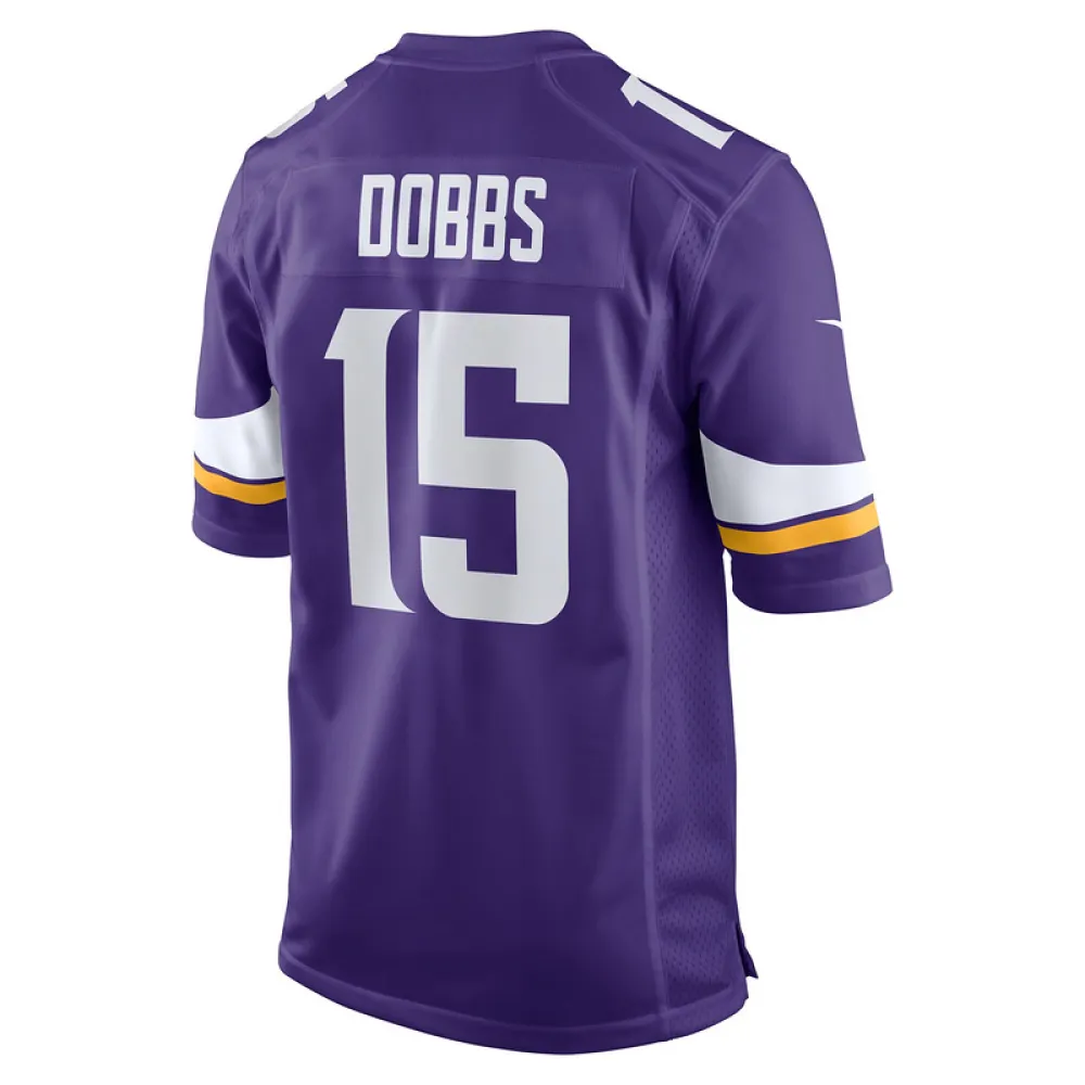 Men's Minnesota Vikings Joshua Dobbs Nike Purple Game Jersey