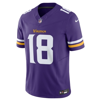 Men's Minnesota Vikings Justin Jefferson Nike Purple Vapor F.U.S.E. Limited Jersey 01