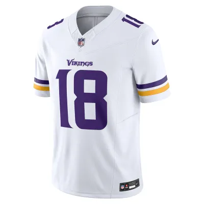 Men's Minnesota Vikings Justin Jefferson Nike White Vapor F.U.S.E. Limited Jersey 01