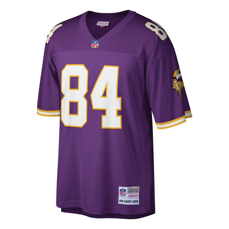 Minnesota Vikings Randy Moss Mitchell &Ness Purple Big & Tall 1998 Retired Player Replica Jersey