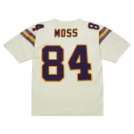 Men's Minnesota Vikings Randy Moss Mitchell & Ness Cream Chainstitch Legacy Jersey