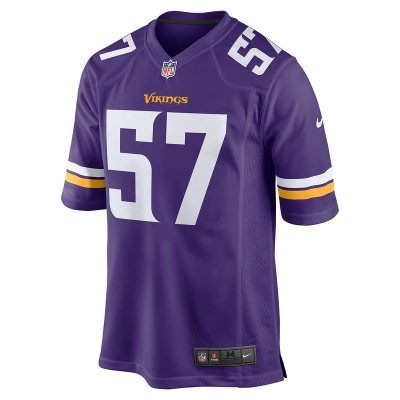 Men's Minnesota Vikings Ryan Connelly Nike Purple Game Jersey 01