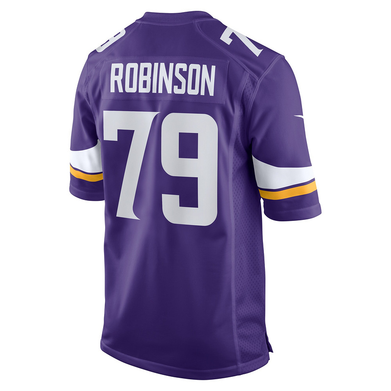 Men's Minnesota Vikings Tyrese Robinson Nike Purple Team Game Jersey