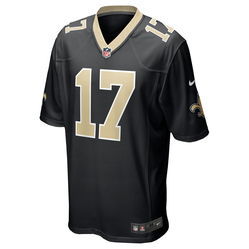 Men's New Orleans Saints A.T. Perry Nike Black Team Game Jersey