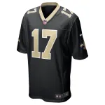 Men's New Orleans Saints A.T. Perry Nike Black Team Game Jersey