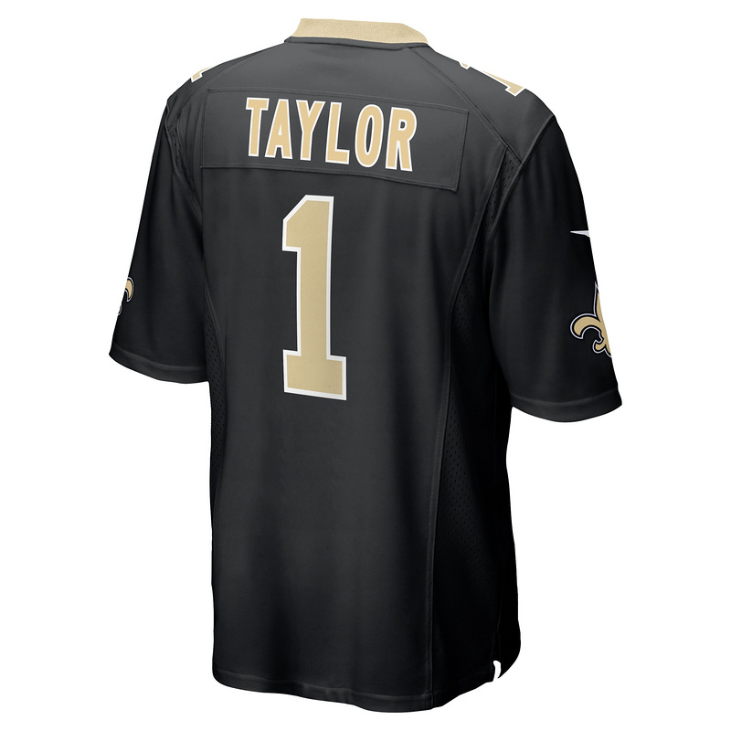 Men's New Orleans Saints Alontae Taylor Nike Black Team Game Jersey