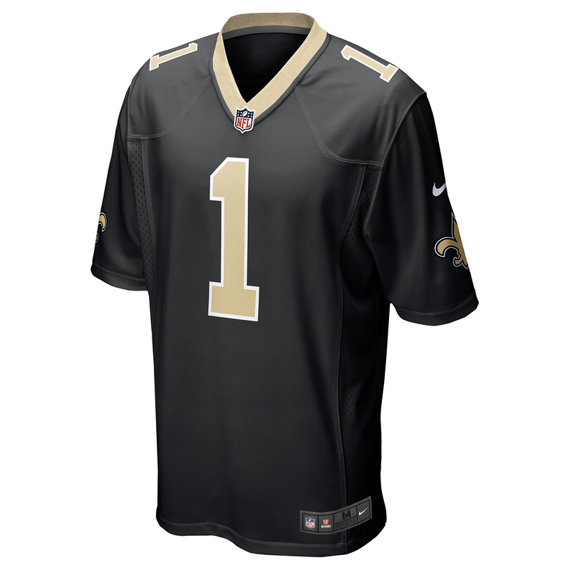 Men's New Orleans Saints Alontae Taylor Nike Black Team Game Jersey
