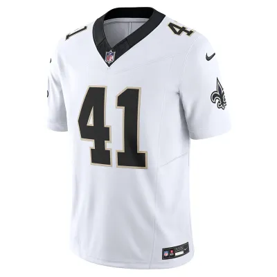 Men's New Orleans Saints Alvin Kamara Nike White Vapor F.U.S.E. Limited Jersey 01
