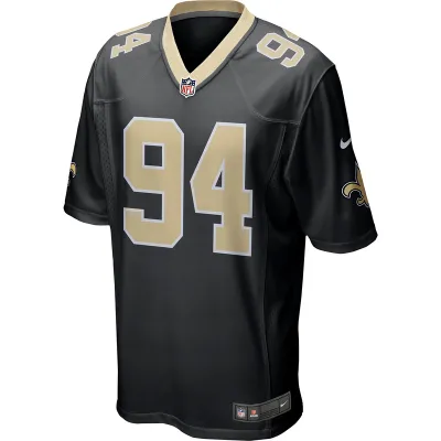 Men's New Orleans Saints Cameron Jordan Nike Black Game Jersey 01