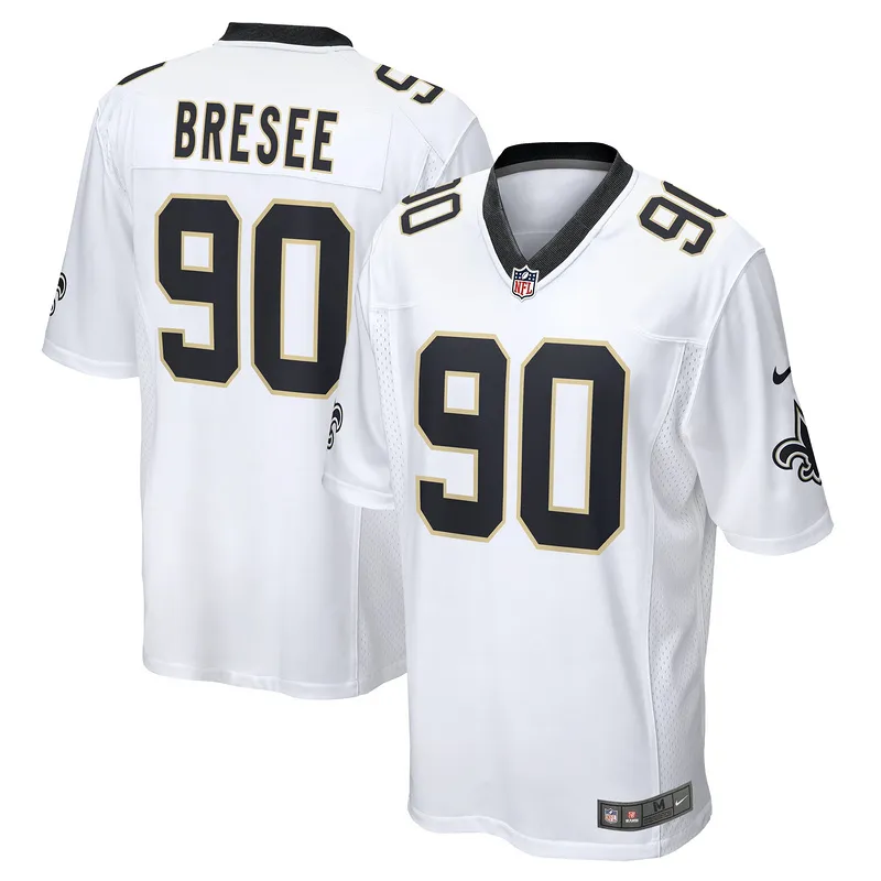 Men's New Orleans Saints Bryan Bresee Nike White Game Jersey