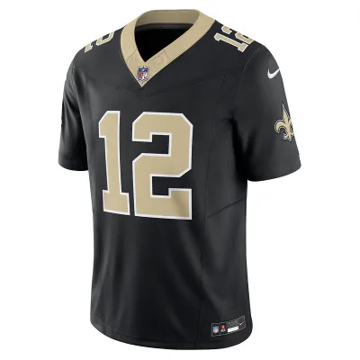 Men's New Orleans Saints Chris Olave Nike Black Vapor F.U.S.E. Limited Jersey 01