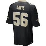 Men's New Orleans Saints Demario Davis Nike Black Game Jersey