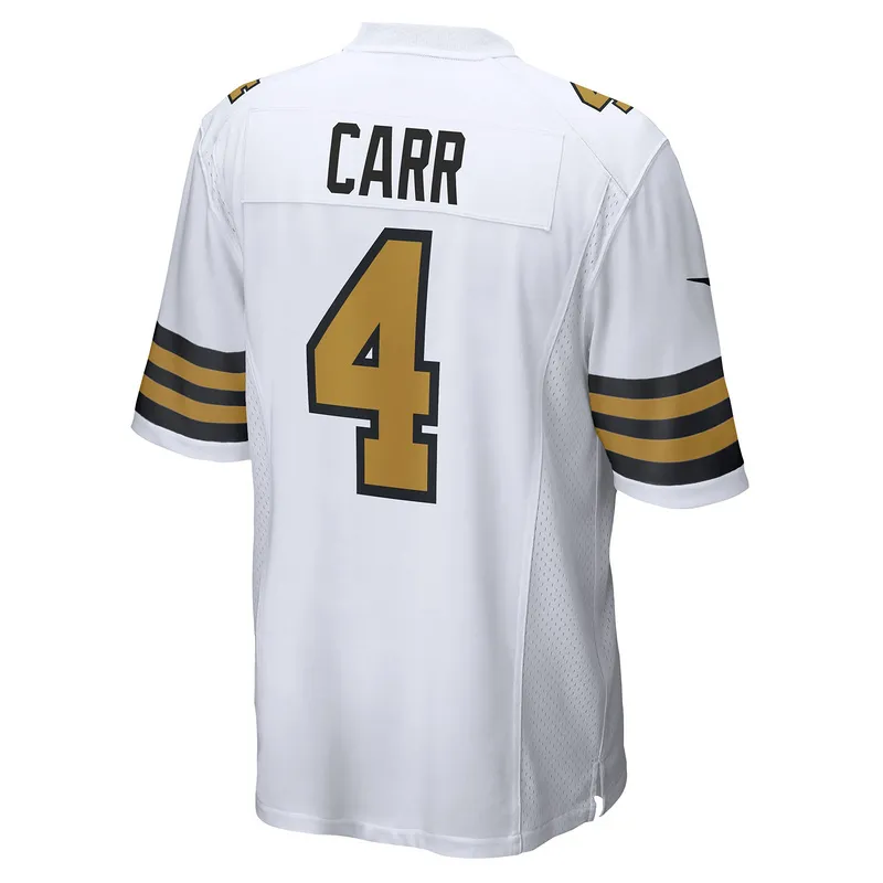 Men's New Orleans Saints Derek Carr Nike White Alternate Game Jersey