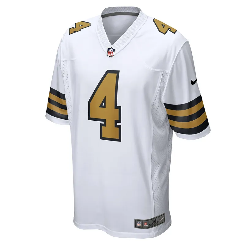 Men's New Orleans Saints Derek Carr Nike White Alternate Game Jersey
