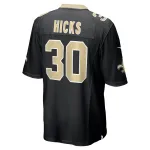 Men's New Orleans Saints Faion Hicks Nike Black Game Jersey