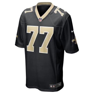 Men's New Orleans Saints Forrest Lamp Nike Black Game Player Jersey 01