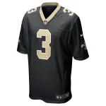Men's New Orleans Saints Jake Haener Nike Black Team Game Jersey