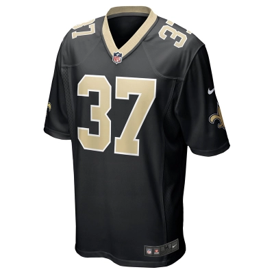 Men's New Orleans Saints Jordan Mims Nike Black Team Game Jersey 01