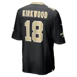 Men's New Orleans Saints Keith Kirkwood Nike Black Team Game Jersey