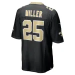 Men's New Orleans Saints Kendre Miller Nike Black Team Game Jersey