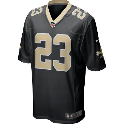 Men's New Orleans Saints Marshon Lattimore Nike Black Game Jersey 01