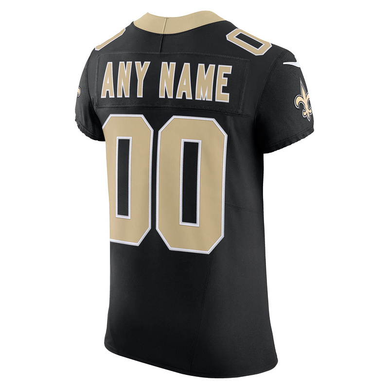 Men's New Orleans Saints Nike Black Vapor F.U.S.E. Elite Custom Jersey