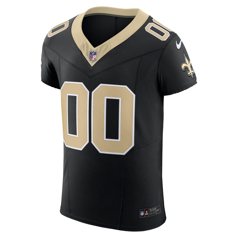 Men's New Orleans Saints Nike Black Vapor F.U.S.E. Elite Custom Jersey