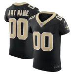 Men's New Orleans Saints Nike Black Vapor F.U.S.E. Elite Custom Jersey
