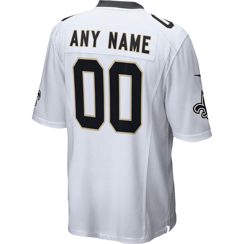 Men's New Orleans Saints Nike White 2018 Custom Game Jersey
