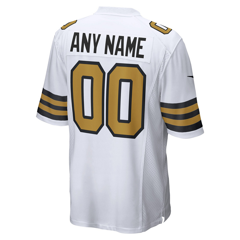 Men's New Orleans Saints Nike White Alternate Custom Game Jersey