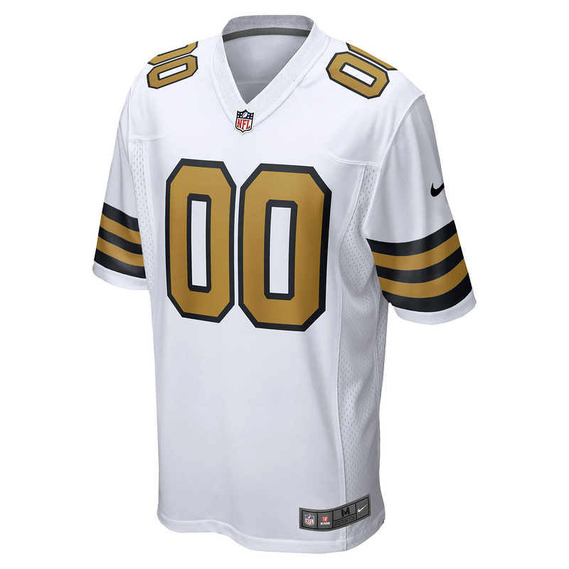 Men's New Orleans Saints Nike White Alternate Custom Game Jersey