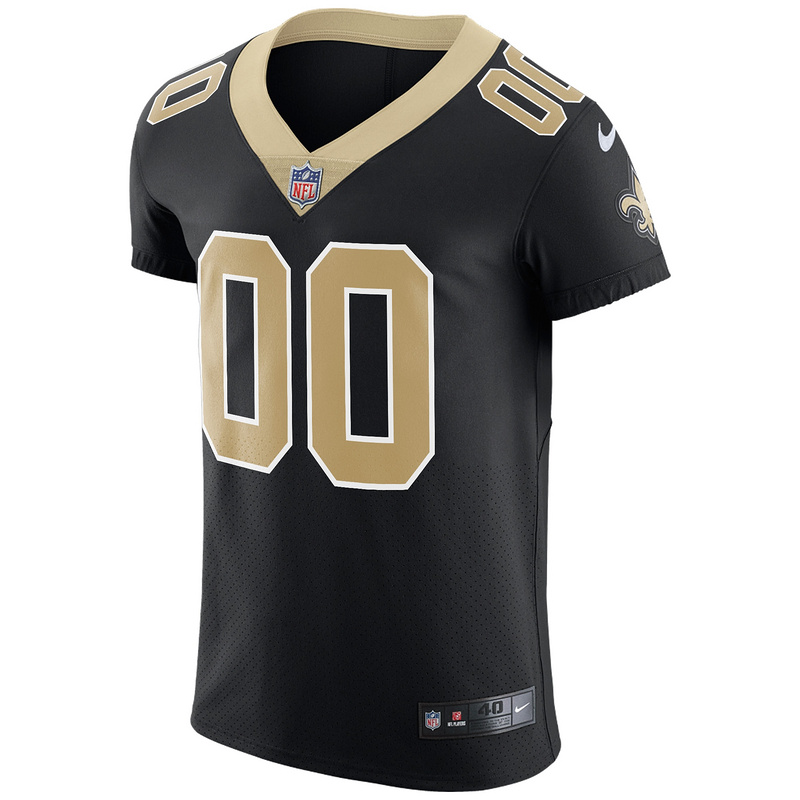 Men's New Orleans Saints Nike Black Vapor Untouchable Custom Elite Jersey