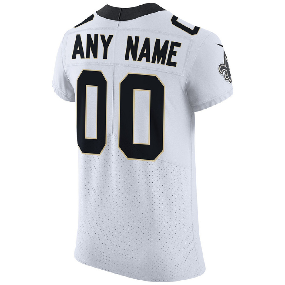 Men's New Orleans Saints Nike White Vapor Untouchable Elite Custom Jersey