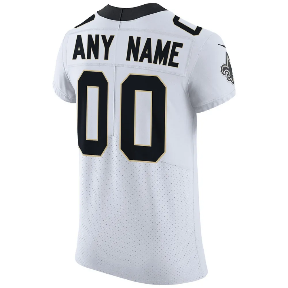 Men's New Orleans Saints Nike White Vapor Untouchable Elite Custom Jersey