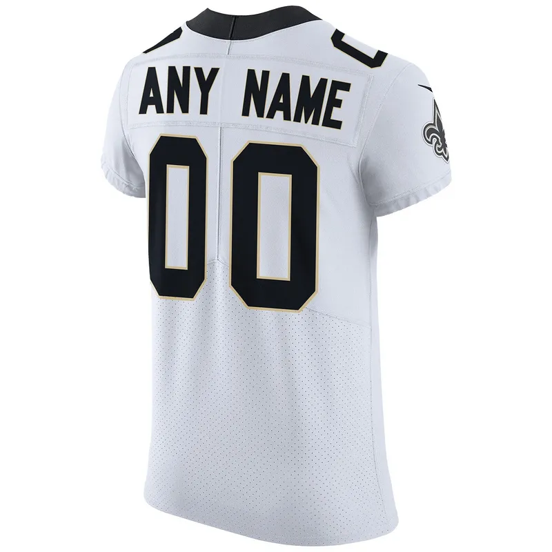 Men's New Orleans Saints Nike White Vapor Untouchable Elite Custom Jersey