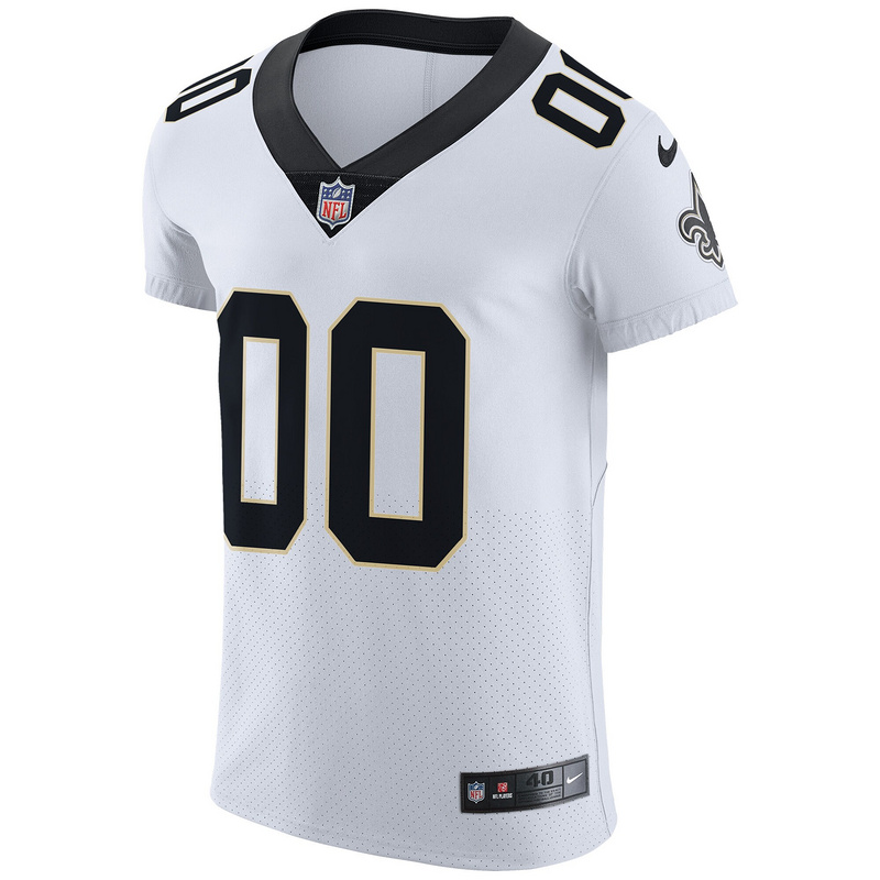 Men's New Orleans Saints Nike White Vapor Untouchable Elite Custom Jersey
