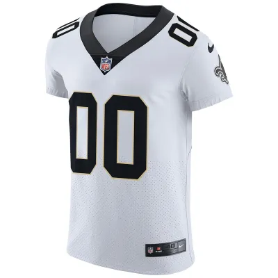 Men's New Orleans Saints Nike White Vapor Untouchable Elite Custom Jersey 01